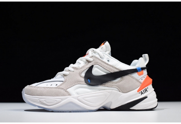  Off-White x nike M2K tekno White, Black & Team Orange A03108 058